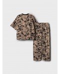Пижама трикотажная для мальчиков beige, black