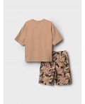 Комплект трикотажный для мальчиков: фуфайка (футболка), шорты beige, black