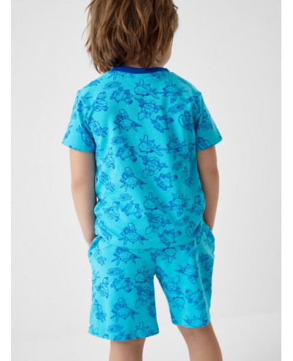 Пижама текстильная для мальчиков dark blue, light blue