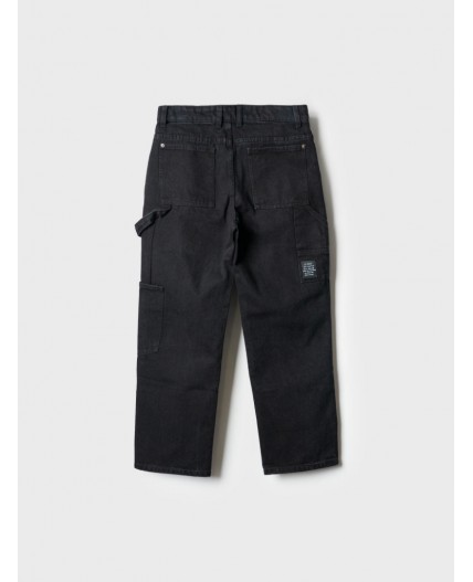 Брюки текстильные джинсовые для мальчиков black