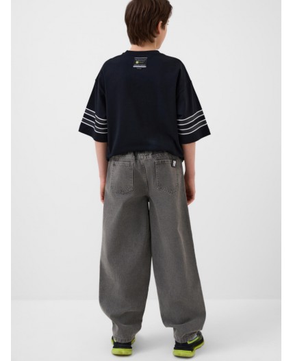 Брюки текстильные джинсовые для мальчиков black