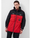 Куртка текстильная с полиуретановым покрытием для мужчин (ветровка) black, red