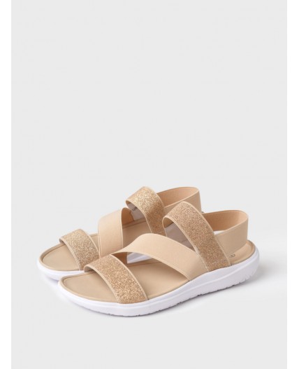 Туфли открытые для девочек бежевый