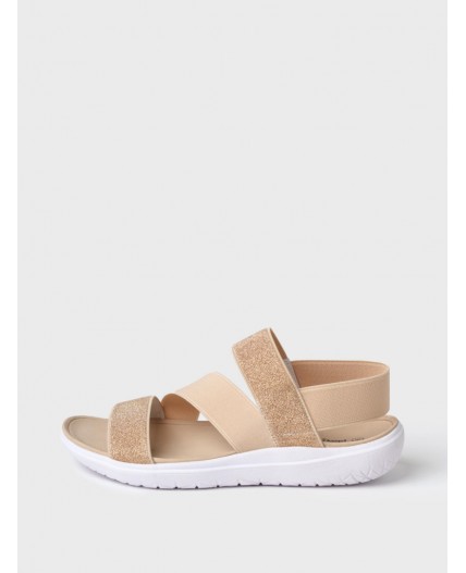 Туфли открытые для девочек бежевый