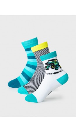 Носки трикотажные для мальчиков, 3 пары в комплекте multicolor