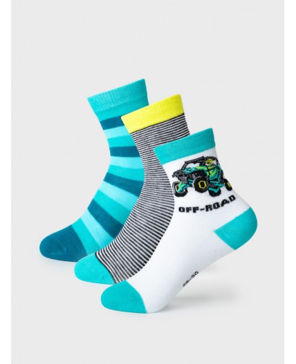 Носки трикотажные для мальчиков, 3 пары в комплекте multicolor