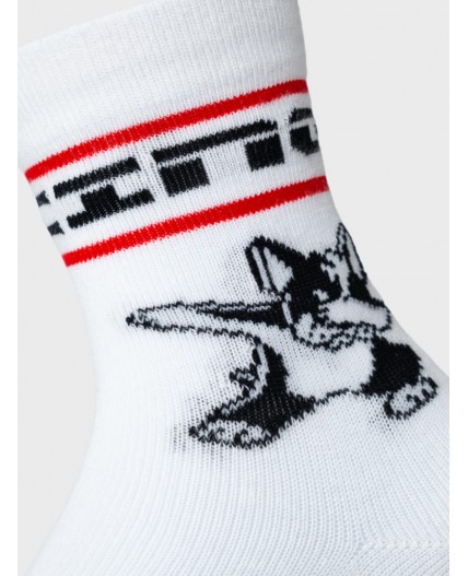 Носки трикотажные для мальчиков, 3 пары в комплекте white, black, red