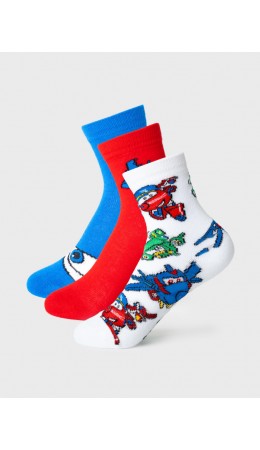 Носки трикотажные для мальчиков, 3 пары в комплекте multicolor