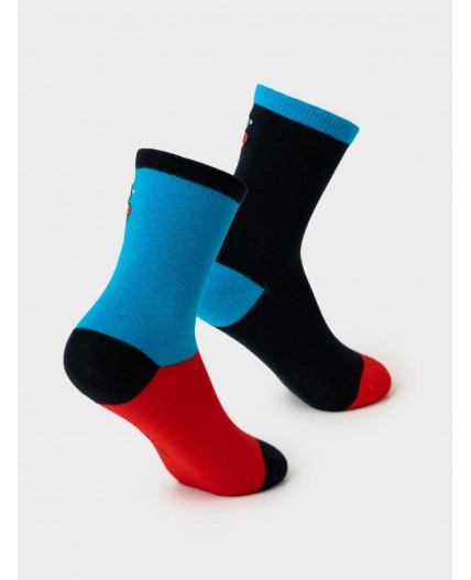 Носки трикотажные для мальчиков, 2 пары в комплекте bright blue, red, dark blue