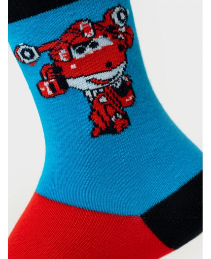 Носки трикотажные для мальчиков, 2 пары в комплекте bright blue, red, dark blue