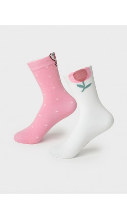 Гольфы детские трикотажные для девочек, 2 пары в комплекте multicolor