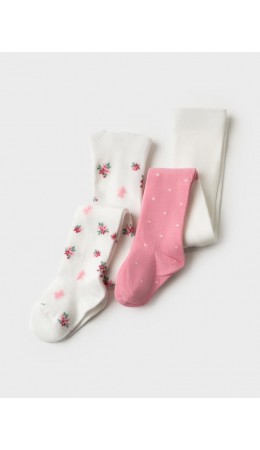 Колготки детские трикотажные для девочек, 2 пары в комплекте multicolor