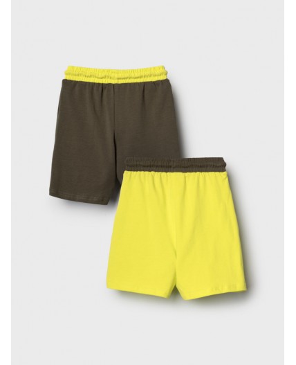 Шорты трикотажные для мальчиков, 2 шт в комплекте dark green, light green