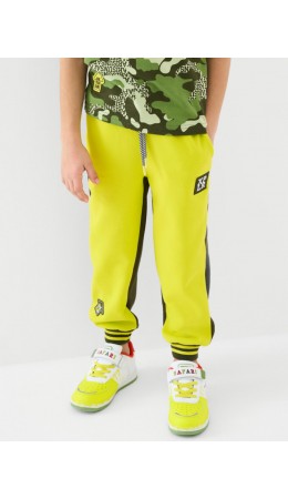 Брюки трикотажные для мальчиков dark green, light green