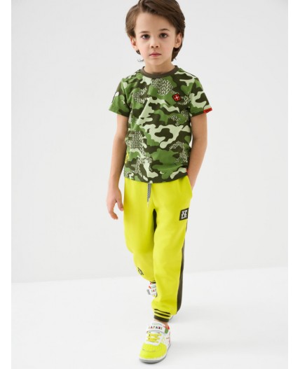 Брюки трикотажные для мальчиков dark green, light green