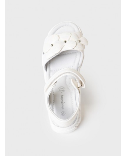 Туфли открытые для девочек белый