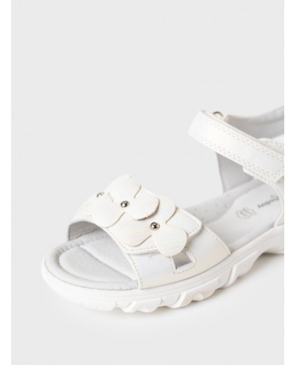 Туфли открытые для девочек белый