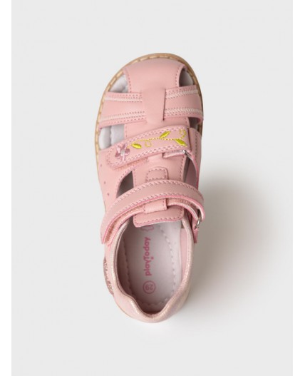 Туфли открытые для девочек розовый