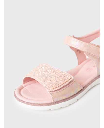 Туфли открытые для девочек розовый