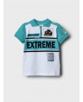 Джемпер трикотажный с воротником поло для мальчиков white, turquoise