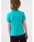 Джемпер трикотажный с воротником поло для мальчиков white, turquoise