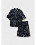 Комплект трикотажный для мальчиков: джемпер с воротником поло, шорты dark blue, white