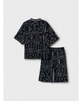 Комплект трикотажный для мальчиков: джемпер с воротником поло, шорты dark blue, white