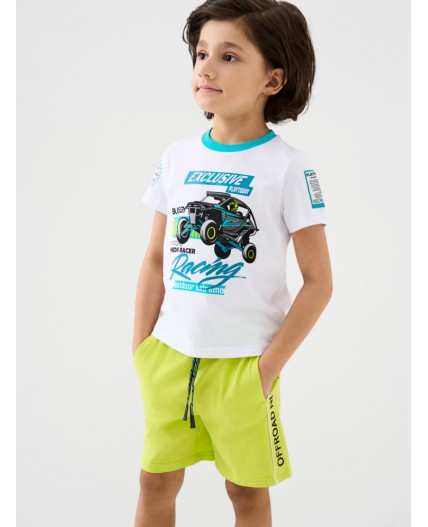 Шорты трикотажные для мальчиков, 2 шт в комплекте turquoise, light green