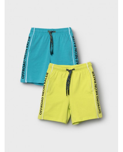 Шорты трикотажные для мальчиков, 2 шт в комплекте turquoise, light green