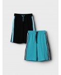 Шорты трикотажные для мальчиков, 2 шт в комплекте black, turquoise
