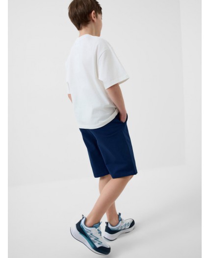 Комплект трикотажный для мальчиков: фуфайка (футболка), шорты white, dark blue