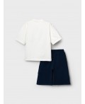 Комплект трикотажный для мальчиков: фуфайка (футболка), шорты white, dark blue