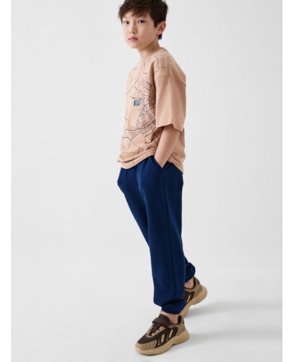 Брюки трикотажные для мальчиков dark blue