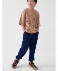 Брюки трикотажные для мальчиков dark blue