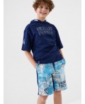 Шорты трикотажные для мальчиков dark blue, white, light blue
