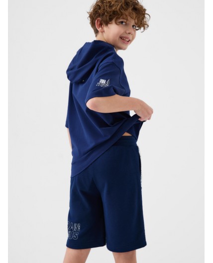 Шорты трикотажные для мальчиков dark blue, white, light blue