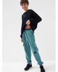 Брюки трикотажные для мальчиков black, grey