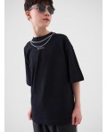 Фуфайка трикотажная для мальчиков (футболка) black