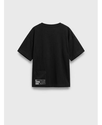 Фуфайка трикотажная для мальчиков (футболка) black