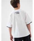 Фуфайка трикотажная для мальчиков (футболка) white
