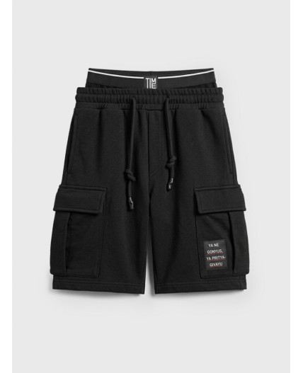 Шорты трикотажные для мальчиков black