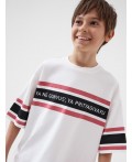 Комплект трикотажный для мальчиков: фуфайка (футболка), шорты pink, white