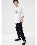 Брюки трикотажные для мальчиков black
