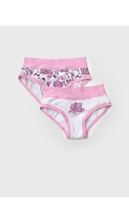 Трусы трикотажные для девочек, 2 шт в комплекте multicolor