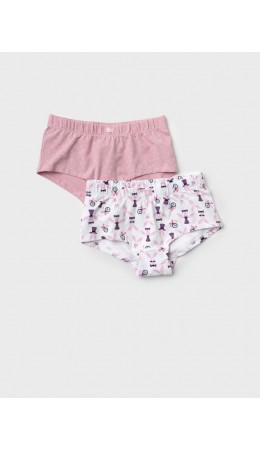 Трусы трикотажные для девочек, 2 шт в комплекте multicolor
