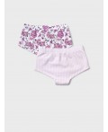 Трусы трикотажные для девочек, 2 шт в комплекте white, pale pink, crimson