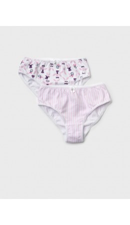 Трусы трикотажные для девочек, 2 шт в комплекте multicolor