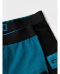 Трусы трикотажные для мальчиков - боксеры, 2 шт в комплекте black, turquoise