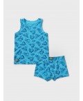 Комплект трикотажный для мальчиков: майка, трусы dark blue, light blue