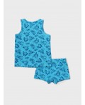 Комплект трикотажный для мальчиков: майка, трусы dark blue, light blue